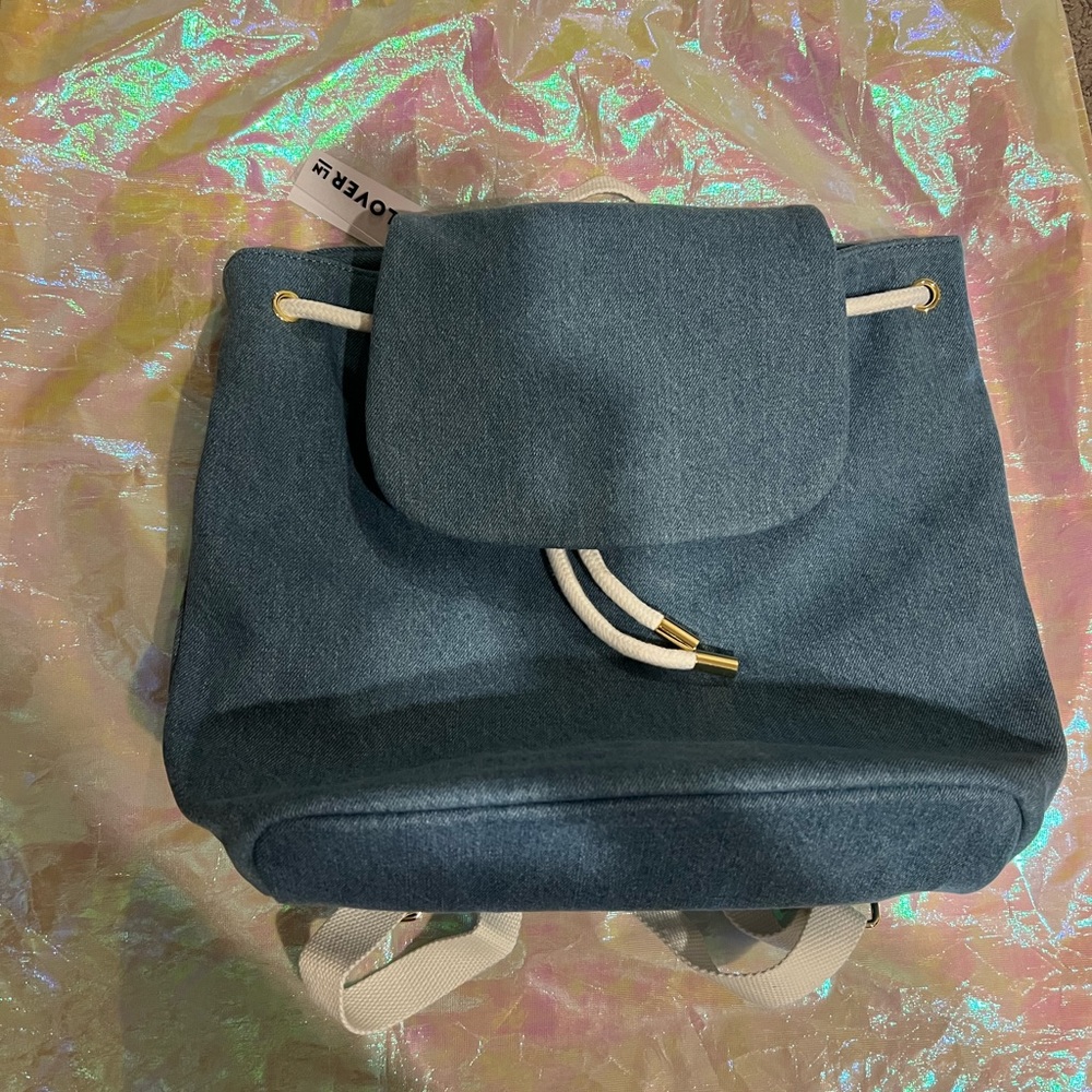 Stoney clover lane denim flap backpack